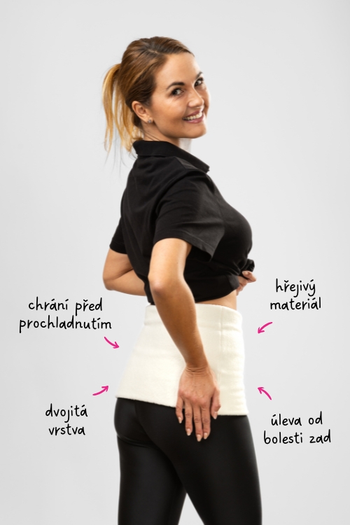 Hřejivý ledvinový pás Premium krémový - výhody produktu